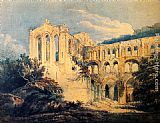 Abbey Canvas Paintings - Rievaulx Abbey, Yorkshire (detail)